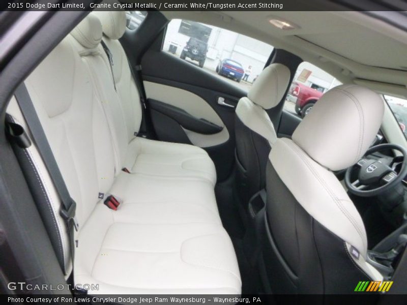 Granite Crystal Metallic / Ceramic White/Tungsten Accent Stitching 2015 Dodge Dart Limited