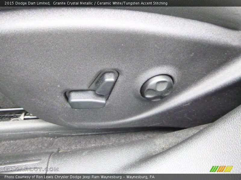Granite Crystal Metallic / Ceramic White/Tungsten Accent Stitching 2015 Dodge Dart Limited