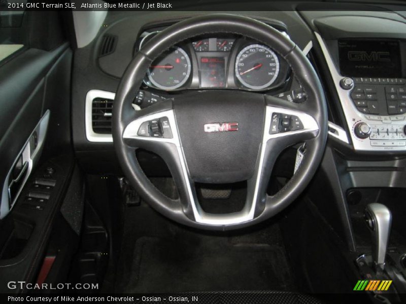 Atlantis Blue Metallic / Jet Black 2014 GMC Terrain SLE