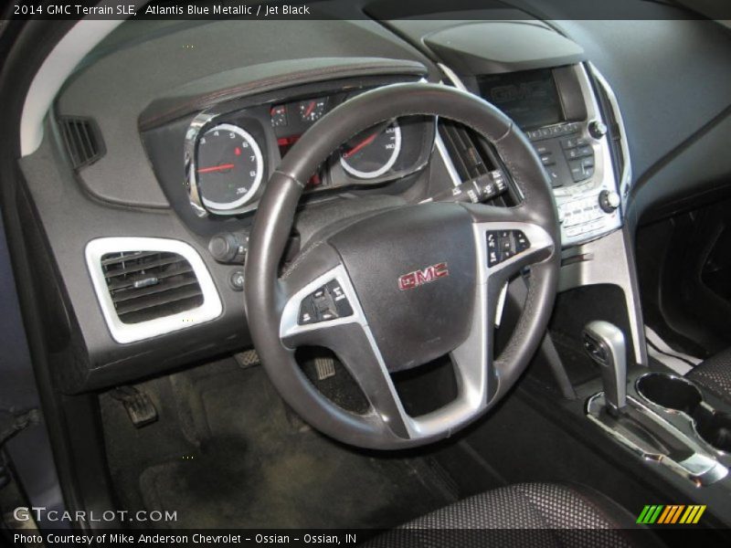 Atlantis Blue Metallic / Jet Black 2014 GMC Terrain SLE