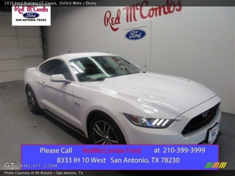Oxford White / Ebony 2015 Ford Mustang GT Coupe