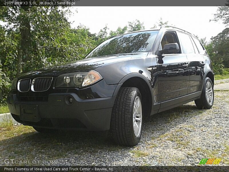 Jet Black / Sand Beige 2005 BMW X3 3.0i