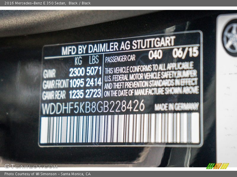 Black / Black 2016 Mercedes-Benz E 350 Sedan