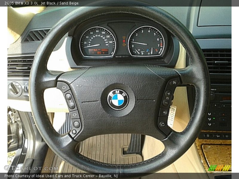 Jet Black / Sand Beige 2005 BMW X3 3.0i