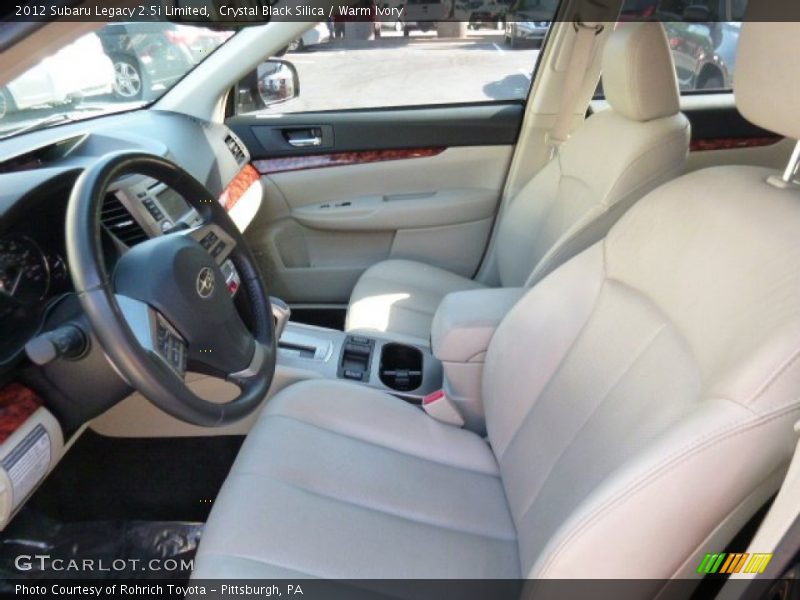 Crystal Black Silica / Warm Ivory 2012 Subaru Legacy 2.5i Limited