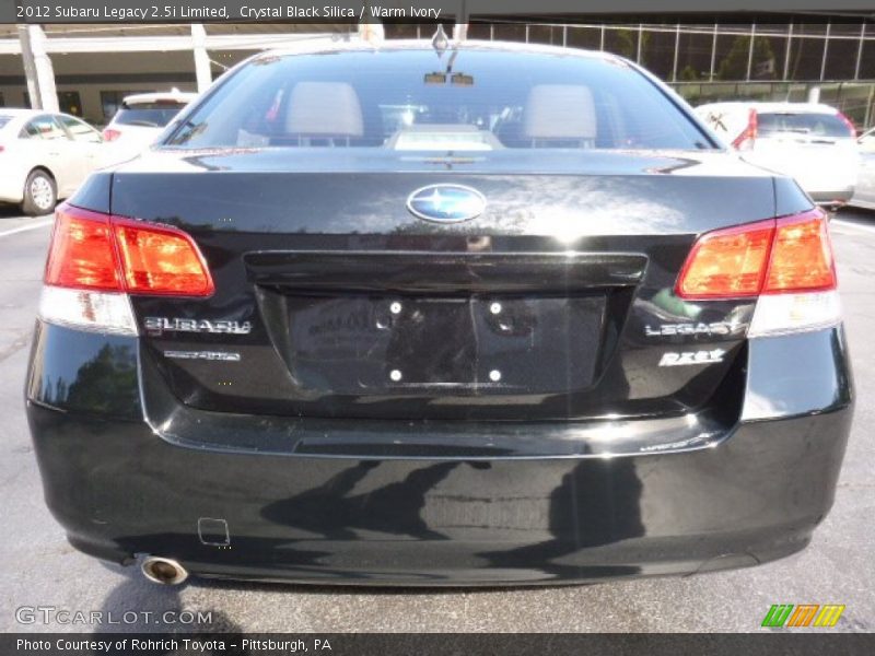 Crystal Black Silica / Warm Ivory 2012 Subaru Legacy 2.5i Limited