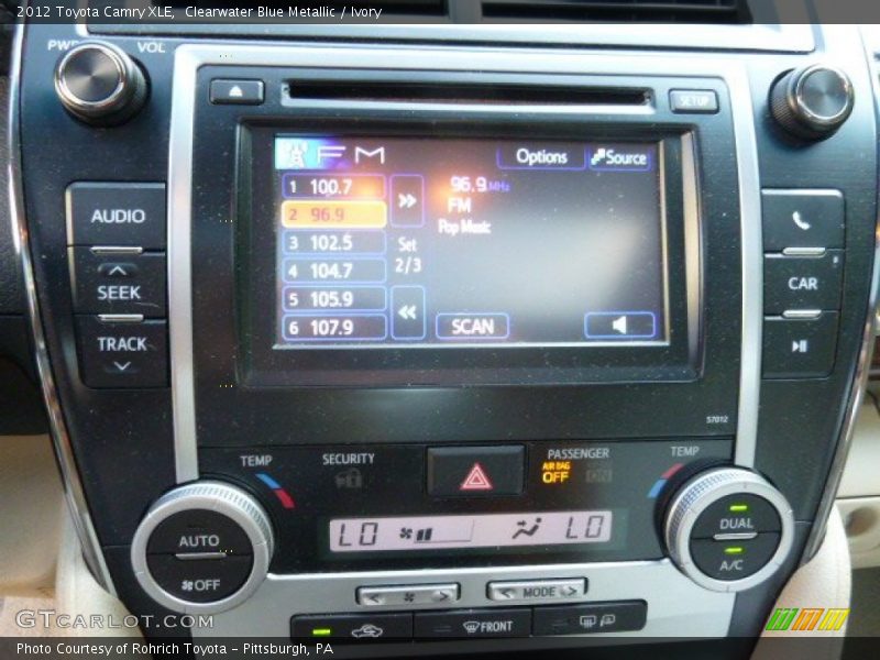 Clearwater Blue Metallic / Ivory 2012 Toyota Camry XLE