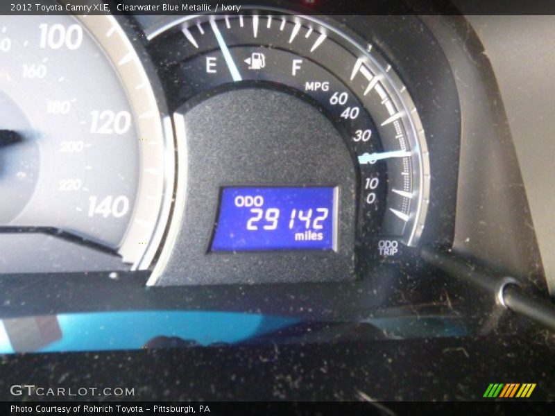 Clearwater Blue Metallic / Ivory 2012 Toyota Camry XLE