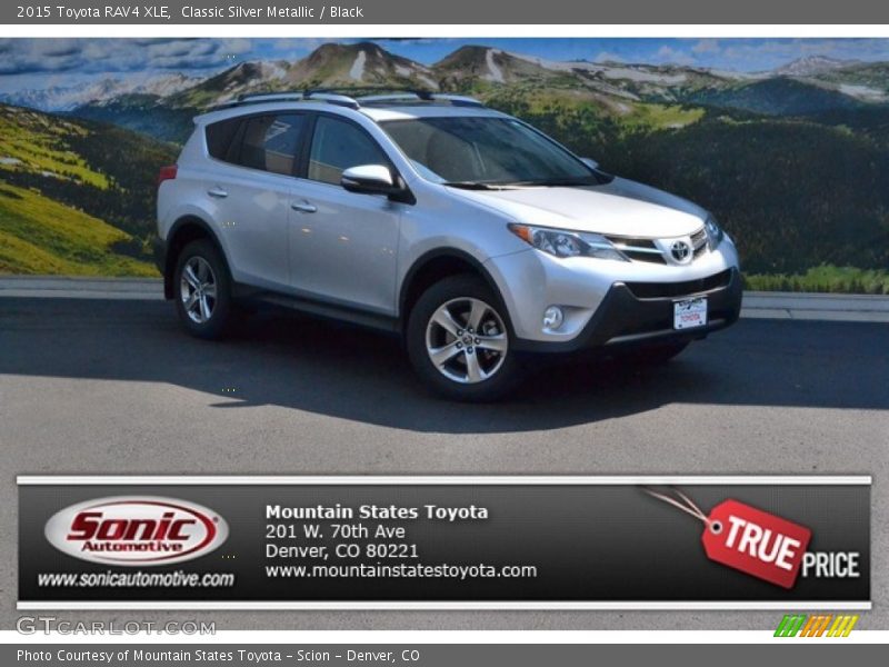 Classic Silver Metallic / Black 2015 Toyota RAV4 XLE