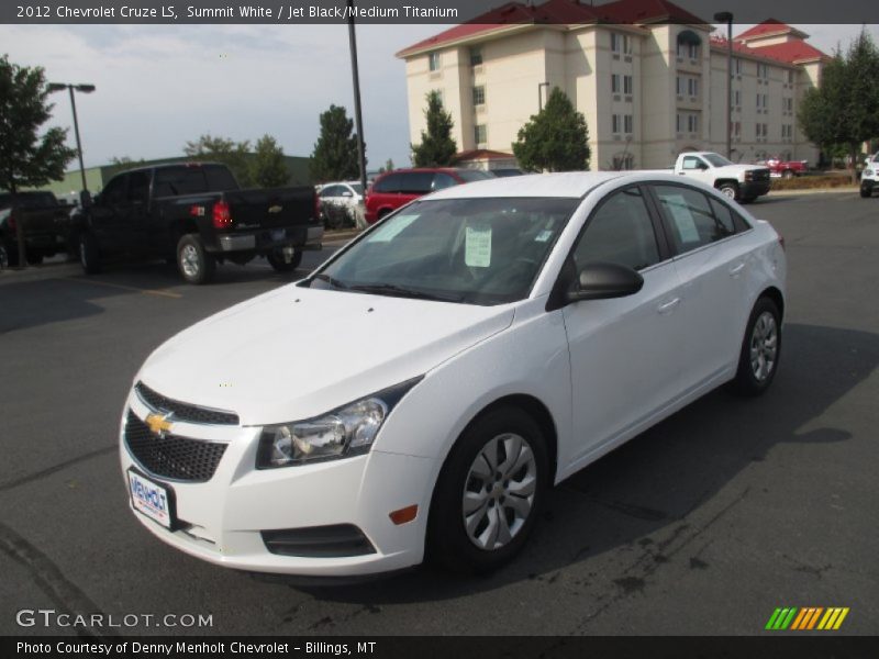 Summit White / Jet Black/Medium Titanium 2012 Chevrolet Cruze LS