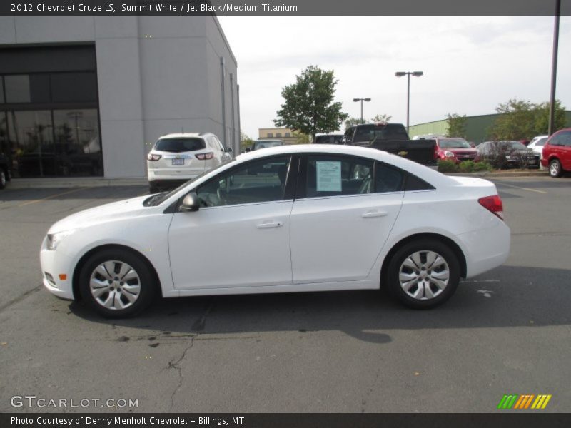 Summit White / Jet Black/Medium Titanium 2012 Chevrolet Cruze LS