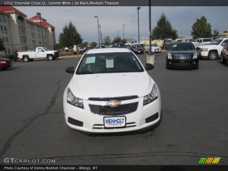 Summit White / Jet Black/Medium Titanium 2012 Chevrolet Cruze LS