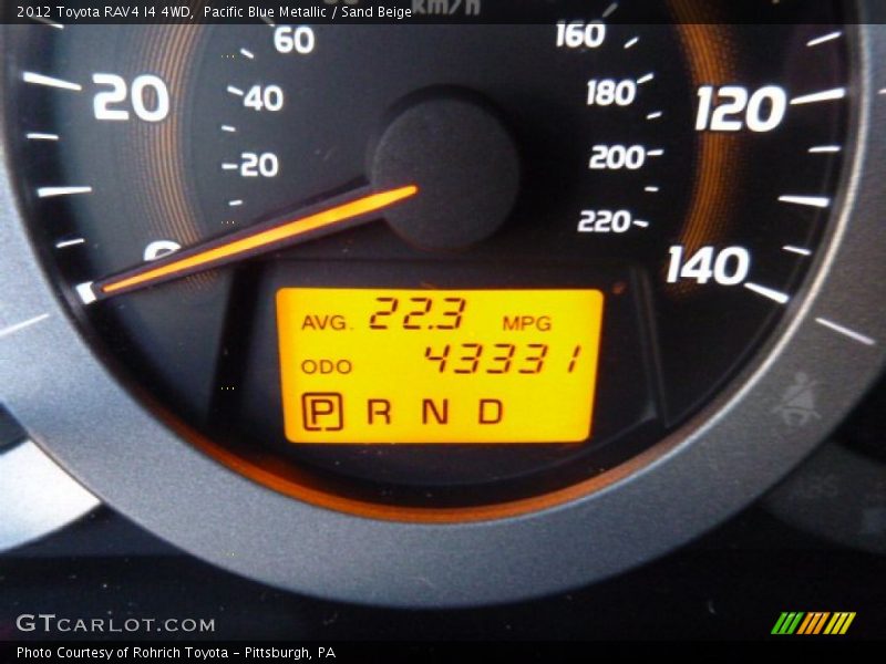 Pacific Blue Metallic / Sand Beige 2012 Toyota RAV4 I4 4WD