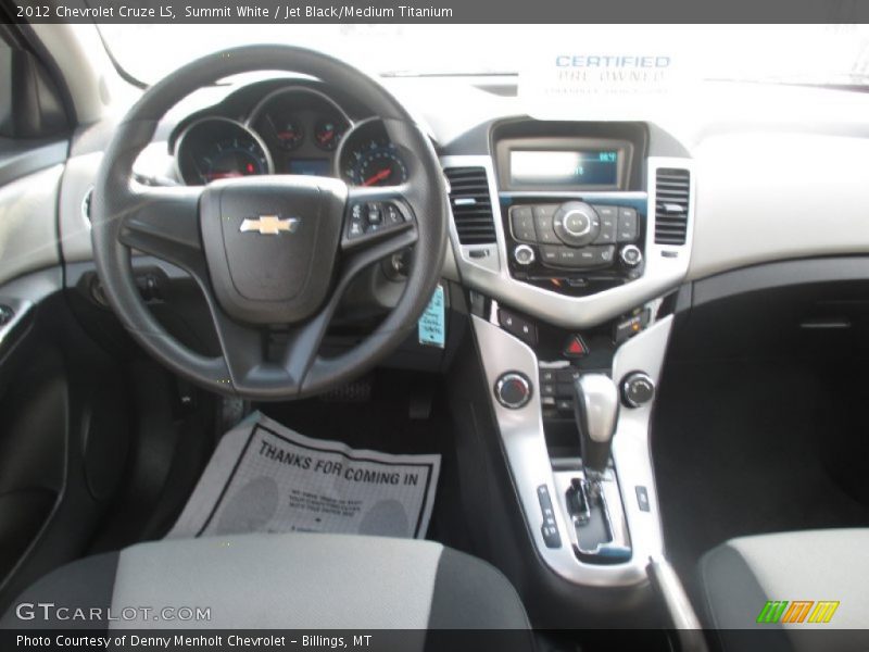 Summit White / Jet Black/Medium Titanium 2012 Chevrolet Cruze LS