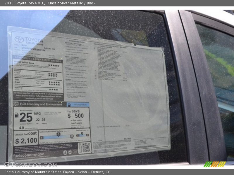 Classic Silver Metallic / Black 2015 Toyota RAV4 XLE