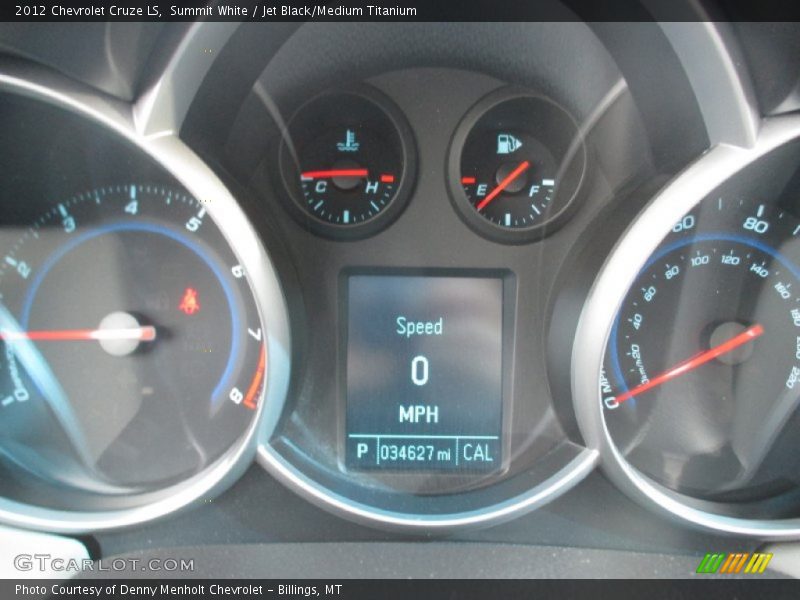 Summit White / Jet Black/Medium Titanium 2012 Chevrolet Cruze LS