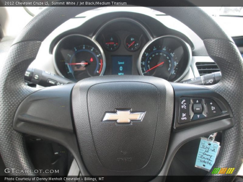 Summit White / Jet Black/Medium Titanium 2012 Chevrolet Cruze LS