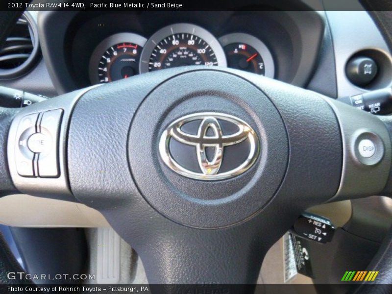 Pacific Blue Metallic / Sand Beige 2012 Toyota RAV4 I4 4WD