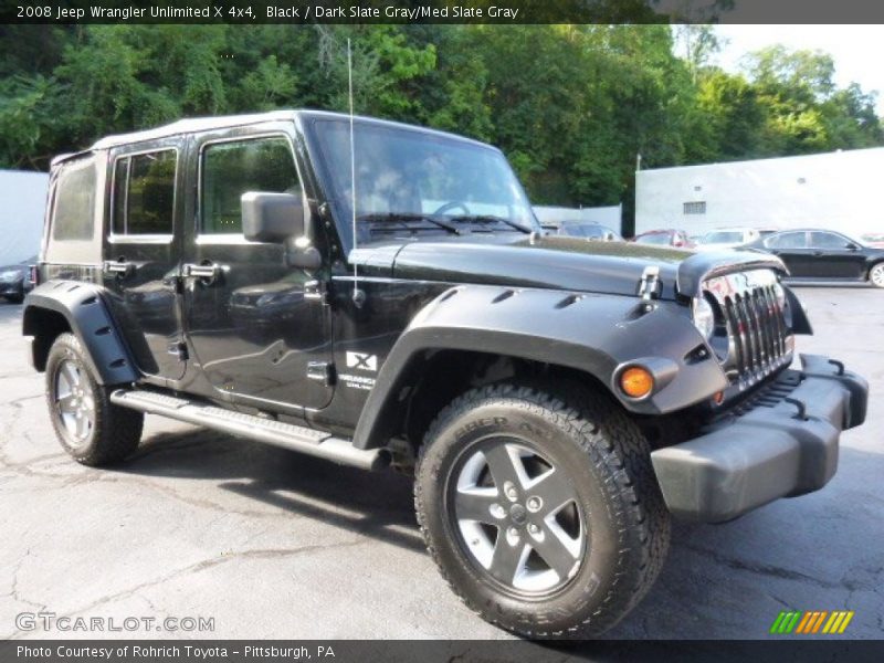 Black / Dark Slate Gray/Med Slate Gray 2008 Jeep Wrangler Unlimited X 4x4