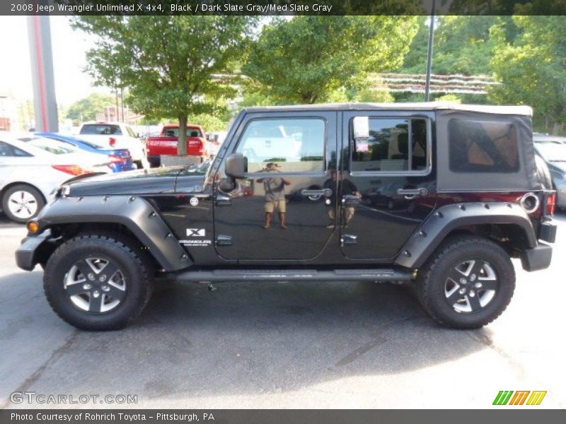 Black / Dark Slate Gray/Med Slate Gray 2008 Jeep Wrangler Unlimited X 4x4