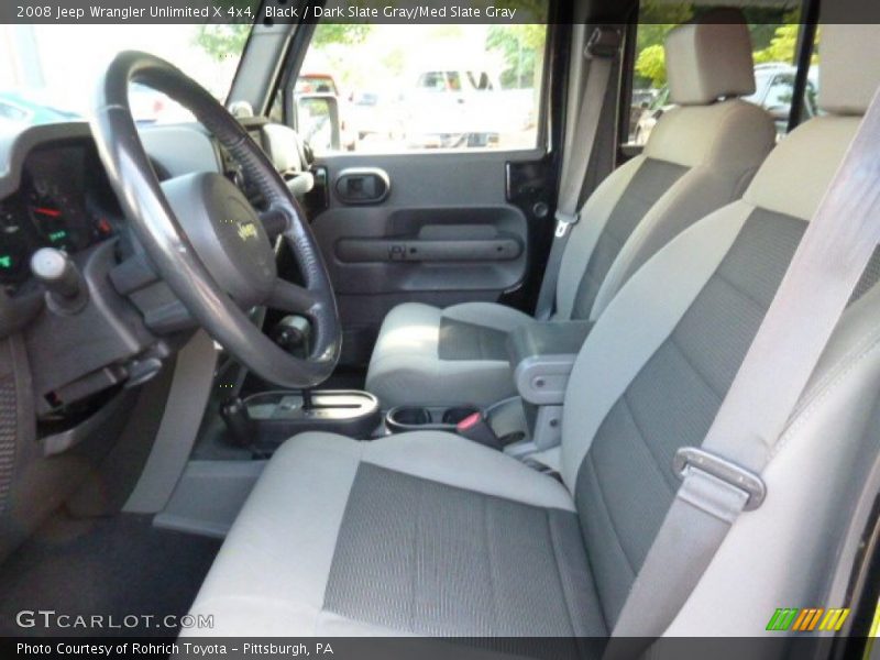 Black / Dark Slate Gray/Med Slate Gray 2008 Jeep Wrangler Unlimited X 4x4