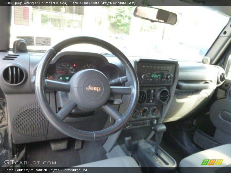 Black / Dark Slate Gray/Med Slate Gray 2008 Jeep Wrangler Unlimited X 4x4