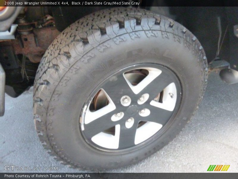 Black / Dark Slate Gray/Med Slate Gray 2008 Jeep Wrangler Unlimited X 4x4