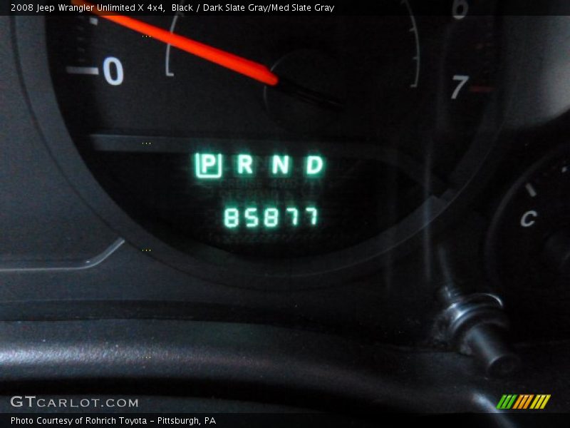 Black / Dark Slate Gray/Med Slate Gray 2008 Jeep Wrangler Unlimited X 4x4