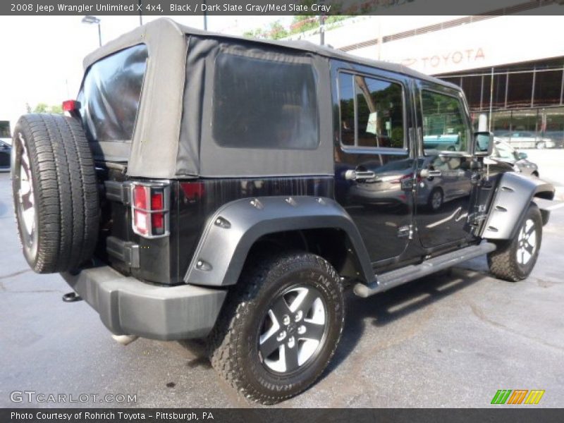 Black / Dark Slate Gray/Med Slate Gray 2008 Jeep Wrangler Unlimited X 4x4