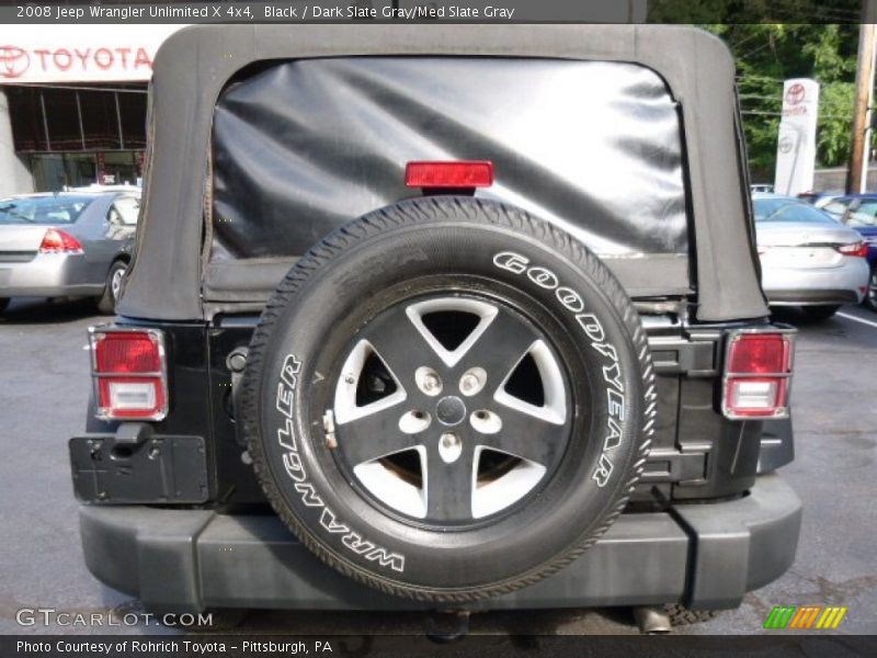 Black / Dark Slate Gray/Med Slate Gray 2008 Jeep Wrangler Unlimited X 4x4