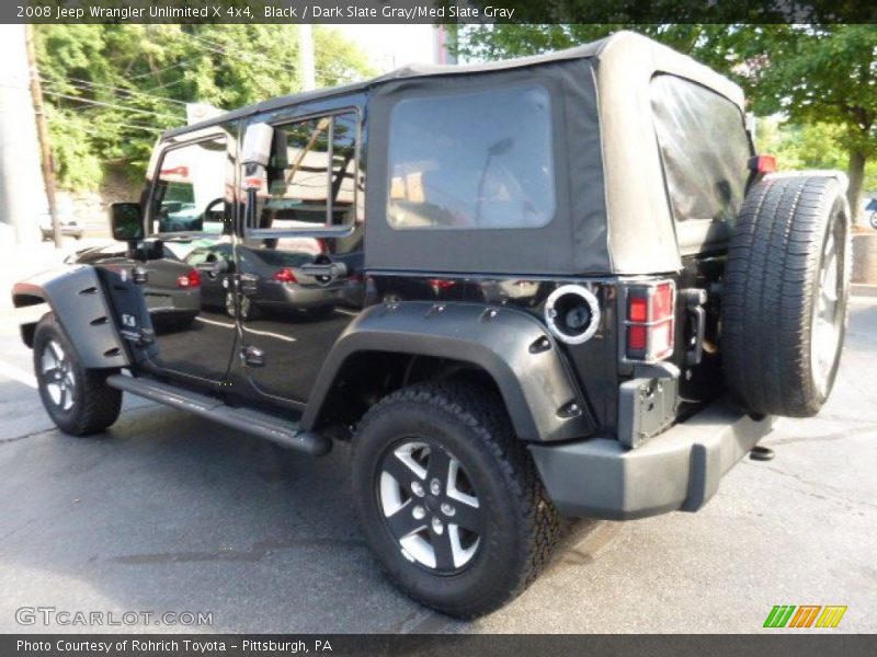 Black / Dark Slate Gray/Med Slate Gray 2008 Jeep Wrangler Unlimited X 4x4
