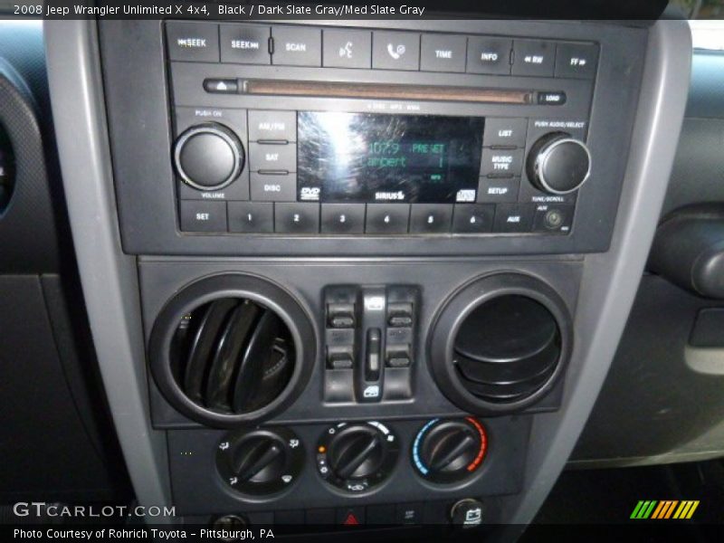 Black / Dark Slate Gray/Med Slate Gray 2008 Jeep Wrangler Unlimited X 4x4