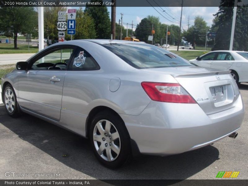 Alabaster Silver Metallic / Gray 2010 Honda Civic LX Coupe