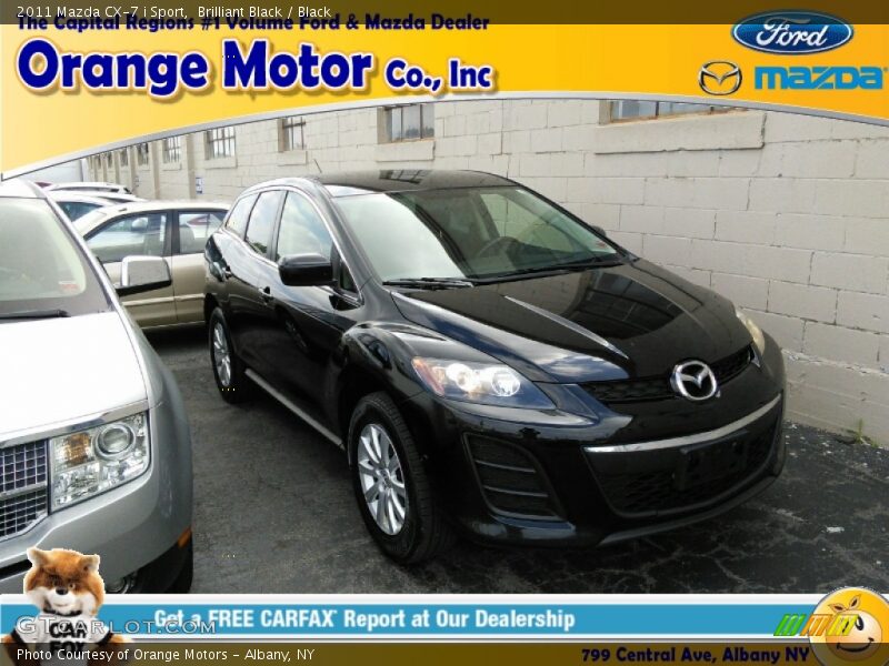 Brilliant Black / Black 2011 Mazda CX-7 i Sport