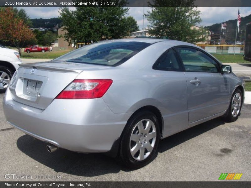 Alabaster Silver Metallic / Gray 2010 Honda Civic LX Coupe