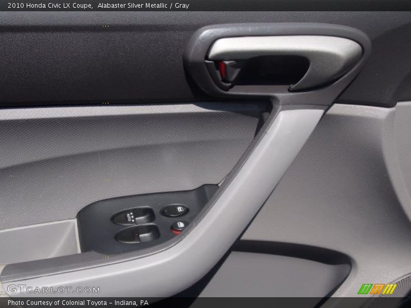 Alabaster Silver Metallic / Gray 2010 Honda Civic LX Coupe