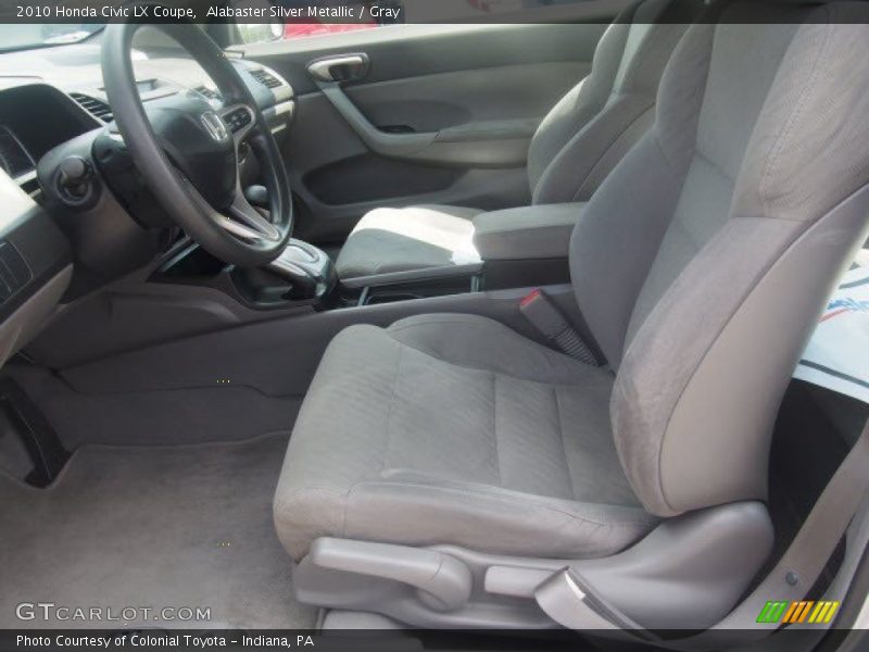 Alabaster Silver Metallic / Gray 2010 Honda Civic LX Coupe