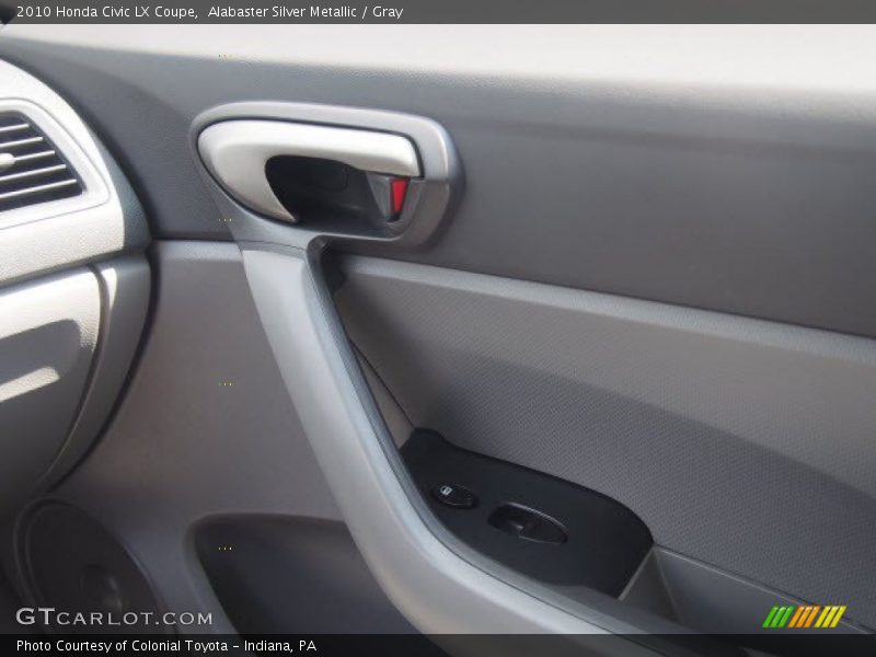 Alabaster Silver Metallic / Gray 2010 Honda Civic LX Coupe