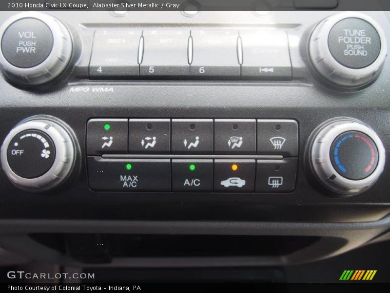 Alabaster Silver Metallic / Gray 2010 Honda Civic LX Coupe