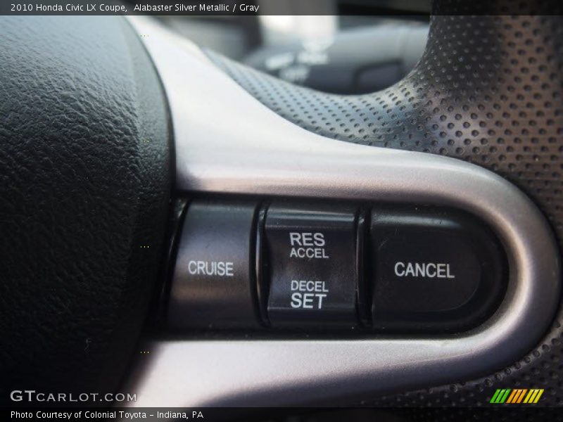 Alabaster Silver Metallic / Gray 2010 Honda Civic LX Coupe
