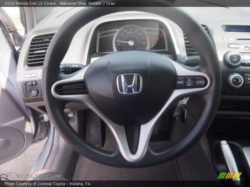 Alabaster Silver Metallic / Gray 2010 Honda Civic LX Coupe