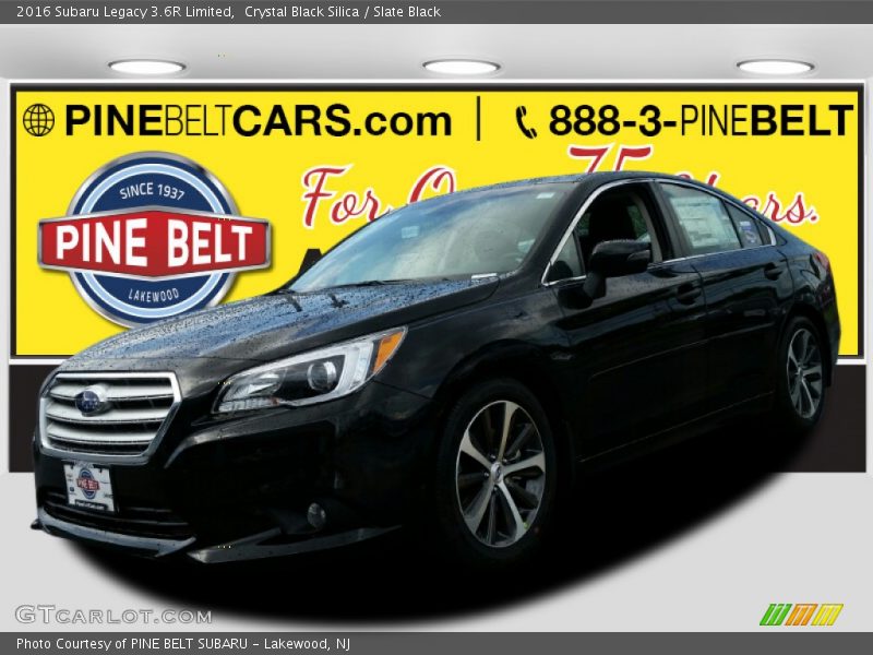 Crystal Black Silica / Slate Black 2016 Subaru Legacy 3.6R Limited