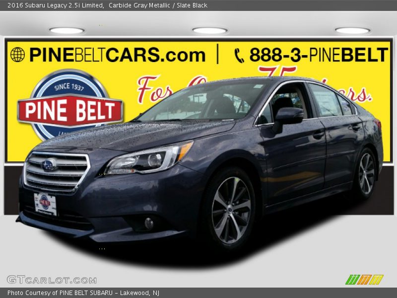 Carbide Gray Metallic / Slate Black 2016 Subaru Legacy 2.5i Limited