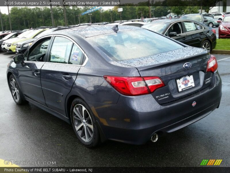 Carbide Gray Metallic / Slate Black 2016 Subaru Legacy 2.5i Limited