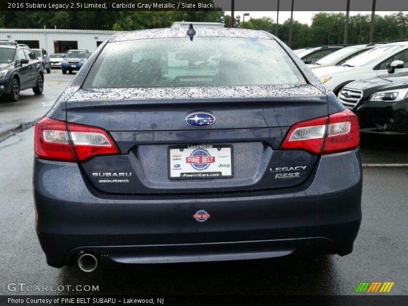 Carbide Gray Metallic / Slate Black 2016 Subaru Legacy 2.5i Limited