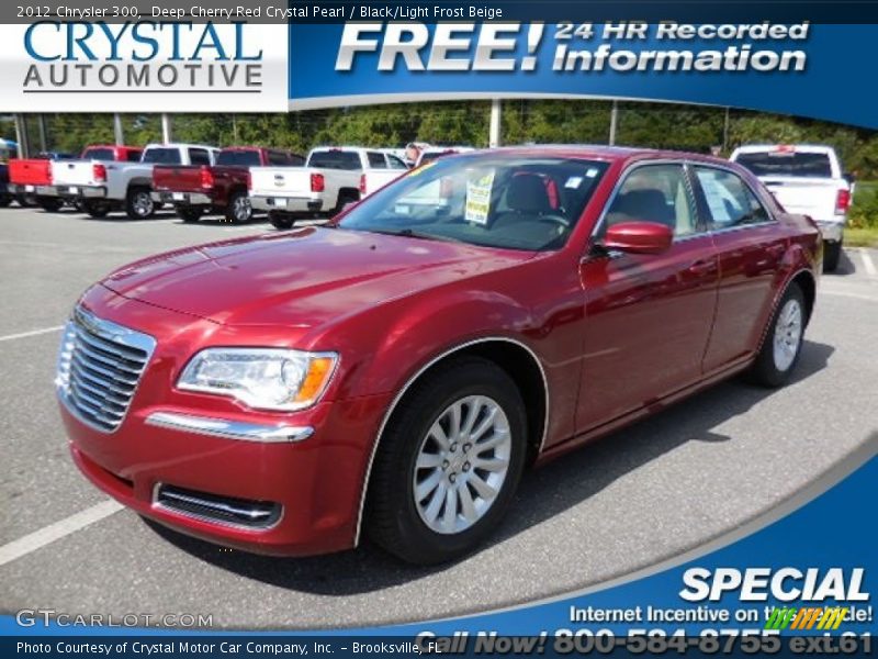 Deep Cherry Red Crystal Pearl / Black/Light Frost Beige 2012 Chrysler 300