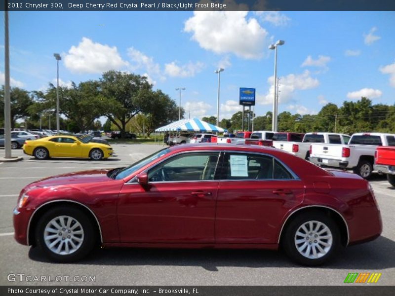 Deep Cherry Red Crystal Pearl / Black/Light Frost Beige 2012 Chrysler 300