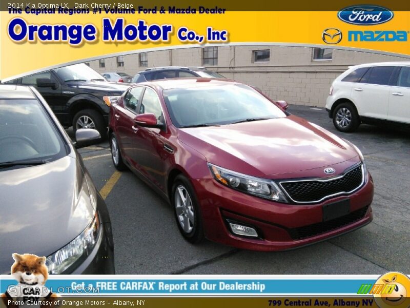 Dark Cherry / Beige 2014 Kia Optima LX