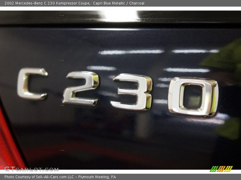 Capri Blue Metallic / Charcoal 2002 Mercedes-Benz C 230 Kompressor Coupe