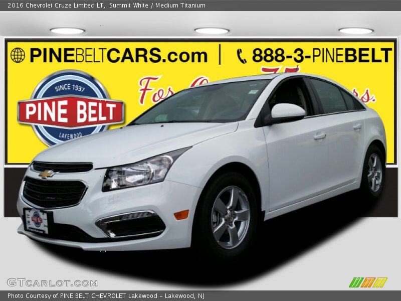 Summit White / Medium Titanium 2016 Chevrolet Cruze Limited LT